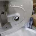 20"x17" Small White Porcelain Pedestal Sink 1 Hole for Bathroom, 20"x17"x32"H