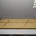 StoreYourBoard Folding Workbench, Wall Mounted Foldaway Table, Solid Dark Wood Butcher Block Desk, 40" x 18", Floating Work Bench, Stainless Steel Brackets, Holds 200 Lbs