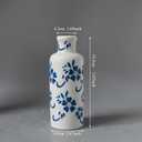 JHDACEDECO Blue and White Floral Ceramic Vase Set, 3 Pieces Small Flower vase for Home Decoration, Modern Farmhouse Decoration, Living Room,Table Shelf