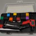 Glarks 120Pcs Rivet Nut Tool with Mandrel and Rivet Nut Kit, Threaded Insert Hand Riveter Nutsert Tool Rivet Gun with 8Pcs Metric & SAE Mandrel M3 M4 M5 M6 1/4-20 10-24 8-32 6-32 and 110Pcs Rivet Nut