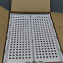 SNSLXH 5 Pack Stackable Closet Storage Basket, Multifunctional & Foldable Closet Organizer for Bathroom Kitchen Laundry Room Wardrobe Storage, Space-Saving Clothes Storage Drawer Organizer, White