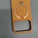 TORRAS Q3 Silicone 360 Spin for iPhone 17 Pro Case with Stand, Fit for MagSafe, Magnetic Ring Stand with Camera Control, Liquid Silicone Rubber Soft Phone Case for iPhone 17 Pro 6.3'', Pastel Orange