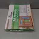 6 IN 1 Bamboo Baggie Organizer for Drawer with Labels, Expandable Storage Bag Organizer with Aluminum Foil and Saran Wrap Cutter Compatible with Quart, Gallon, Sandwich and Snack Size Bags