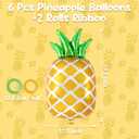 6 Pcs Pineapple Balloons, 29 Inch Pineapple Foil Balloons, Large Fruit Mylar Balloon for Summer Themed Party Birthday Baby Shower Decorations
