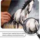 DRLWGTY Dynamic Horse Canvas Wall Art,Galloping Horses with Hand-Painted Detail Highlights Modern Painting for Living Room,Ready to Hang, 24*36 in