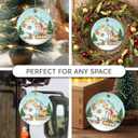 2 x Excavator Christmas Ornament 2025, Heavy Equipment Gifts for Construction Workers, Ceramic Ornament for Christmas Decorations, Unique Excavator Gifts for Men Boys Girls