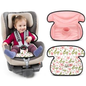 HunnmingRe 2 Pack Floral Car Seat Protector for Potty Training Waterproof Piddle Pad Cover from Spillages Nappy Leaks Toilet Training Anti Slip Backing Strollers Carseat Liner for Toddlers Babies