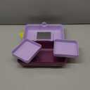 Caboodles Pretty in Petite Makeup Box, Two-Tone Lavender on Violet, Hard Plastic Organizer Box, 2 Swivel Trays, Fashion Mirror, Secure Latch for Safe Travel