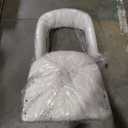 Upholstered Dining Chairs with Casters, Modern Barrel Side Armchair with Rollers for Dining Room, Bedroom, Kitchen, Reading Room, Cream Beige, Set of 4 (4 PCS - Assembly Required)