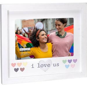 Malden International Designs Porta-Retrato Branco I Love Us
