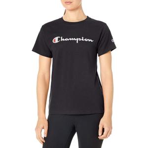 Champion Women's T-shirt, Classic Tee, Comfortable T-shirt for Women, Script, (Large)
