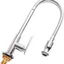 Inchant Single Lever Flexible Pull Out Kitchen Water Tap Sink Faucet Single-Tube Cold Water Basin Taps Vanity Vessel Faucets Deck Mount Chrome Finish