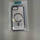 FNTCASE for iPhone 17e & iPhone 16e Case Clear: Magnetic Phone Cases with Screen Protector Drop Proof Compatible with Magsafe Anti Yellowing Shockproof Protective Transparent Cell Cover (B-Blue)