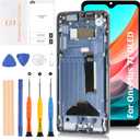 for OnePlus 7T 2019 1+7T 6.55inch OLED LCD Screen Display with Glacier Blue Frame Replacement Touch Digitizer Assembly Kit