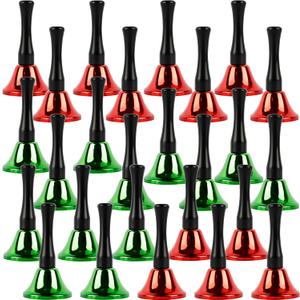 26 Pcs Christmas Hand Bell Xmas Handheld Call Bell Music Red and Green Dinner Handbell for Christmas Dinner Calling Decor Party Favors