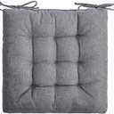 SQUARE MOON 4 Pack Chair Cushions, Seat Cushions, Chair Pads, Chair Mat for Indoor, Outdoor Dining Chair, Kitchen Chairs, Dining Room Chairs (16" 16" 4 Pack, Light Grey)