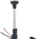 Bimini Top Navigation Lights - All Round LED Anchor & Stern Lights,USCG 2NM,12 Inches for Pontoon Boat 12V DC(Horizontal Mount Folding Base)