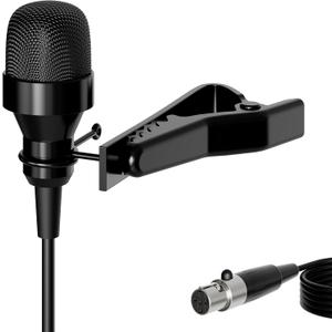 J K Pro Lavalier Lapel Microphone MIC-J 017 Unidirectional Condenser Microphone Compatible With Shure Wireless Transmitter Mini XLR Ta4f Plug