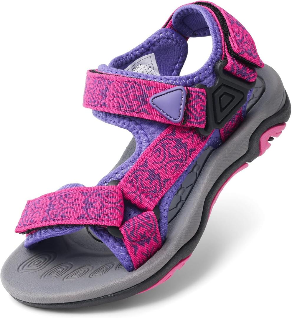 DREAM PAIRS Boys Girls Sandals Kids Adventurous Light-Weight Adjustable Straps Summer Water Shoes (Toddler/Little Kid/Big Kid) US 4