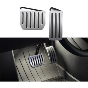 TPARTS Aluminum Self-Flip Lock Performance Pedal Sets Accelerator Brake Pedals Cover for Tesla Model Y Juniper(2025-2026)/Model 3 Highland(2024-2026) Interior Accessories Foot Pedal Pad Replacement