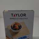 Taylor Digital Eco-Friendly Bamboo Kitchen Food Scale, 15 Pound Capacity, Natural