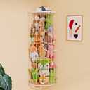 BBLlKE Stuffed Animal Storage Zoo - Corner Plush Toy Organizer Length Adjustable, Wall Hanging Stuffed Animal Net Holder for Nursery Playroom Bedroom Kids Room, White