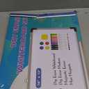 Small Weekly Calendar Dry Erase Whiteboard for Wall, 16" x 12" Magnetic Dry Erase Board, Hanging Double-Sided White Board, Portable Board for List, Kitchen, Planning, Memo, Home, Office (Red)