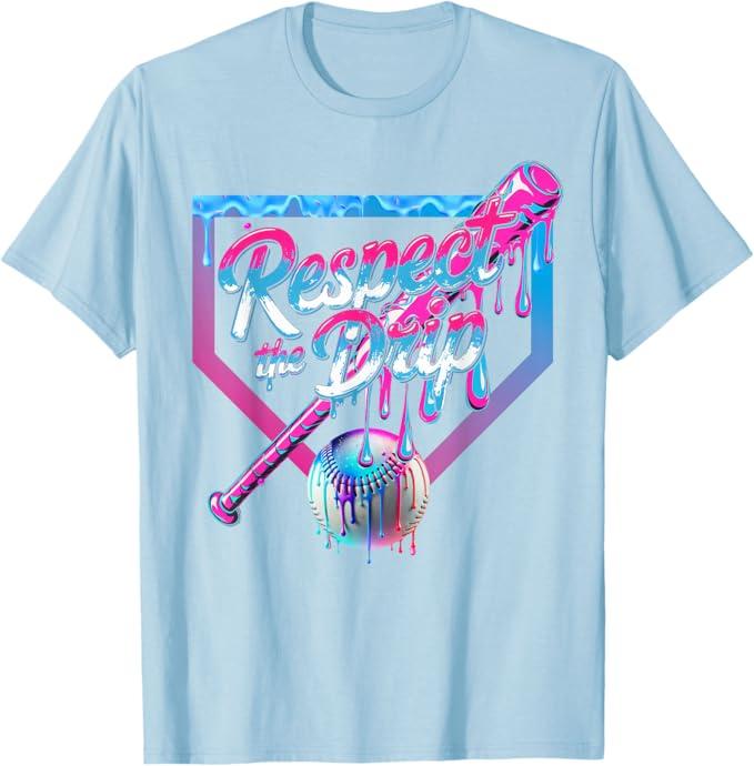 Baseball Drip For Boys Ice Cream Drip Youth Boys Baseball T-Shirt M Baseball Drip For Boys Ice Cream Drip Youth Boys Baseball T-Shirt M