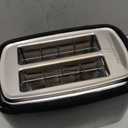 Toastmaster 2-Slice Toaster - Black with Stainless Steel - Kitchen Essential for Sandwich Bread & Breakfast Toast - Toaster with Wide Slots, High Rise Toast Lift & Cool-Touch Exterior