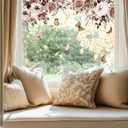 Fall Floral Window Clings Fall Sticker for Glass Window Door Home Office Decor, Autumn Mocha Rose Butterfly