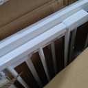 DUMOS 30"-49" Baby Gate for Stairs & Doorways, Auto Close, No Drill, White