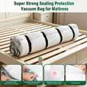 Mattress Vacuum Bag for Moving & Storage, Double Protection Mattress Moving System with Thickened Vacuum Bag, Protective Storage Bag & 4 Straps, Fits Memory Foam & Latex (King/California King)