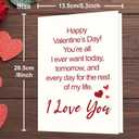 3 x IDU Valentines Day Card,Valentines Day Cards Gifts for Him Her,Valentines Day Card for Husband Wife Boyfriend Girlfriend Fiance Fiancee Men Women with Elegant Love Message