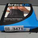 BraceUP Stabilizing Lumbar Lower Back Brace and Support Belt with Dual Adjustable Straps and Breathable Mesh Panels, XXL
