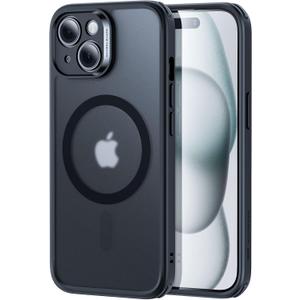 ESR for iPhone 15 Case, Translucent Matte Case, Compatible with MagSafe, Military-Grade Protection, Classic Series, Frosted Black