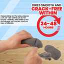 3.3 lbs Moldable Cosplay Foam Clay (Gray) - Air-Dry High Density for Intricate Designs Dries Evenly Within 24-48 Hours Sandable and Paintable