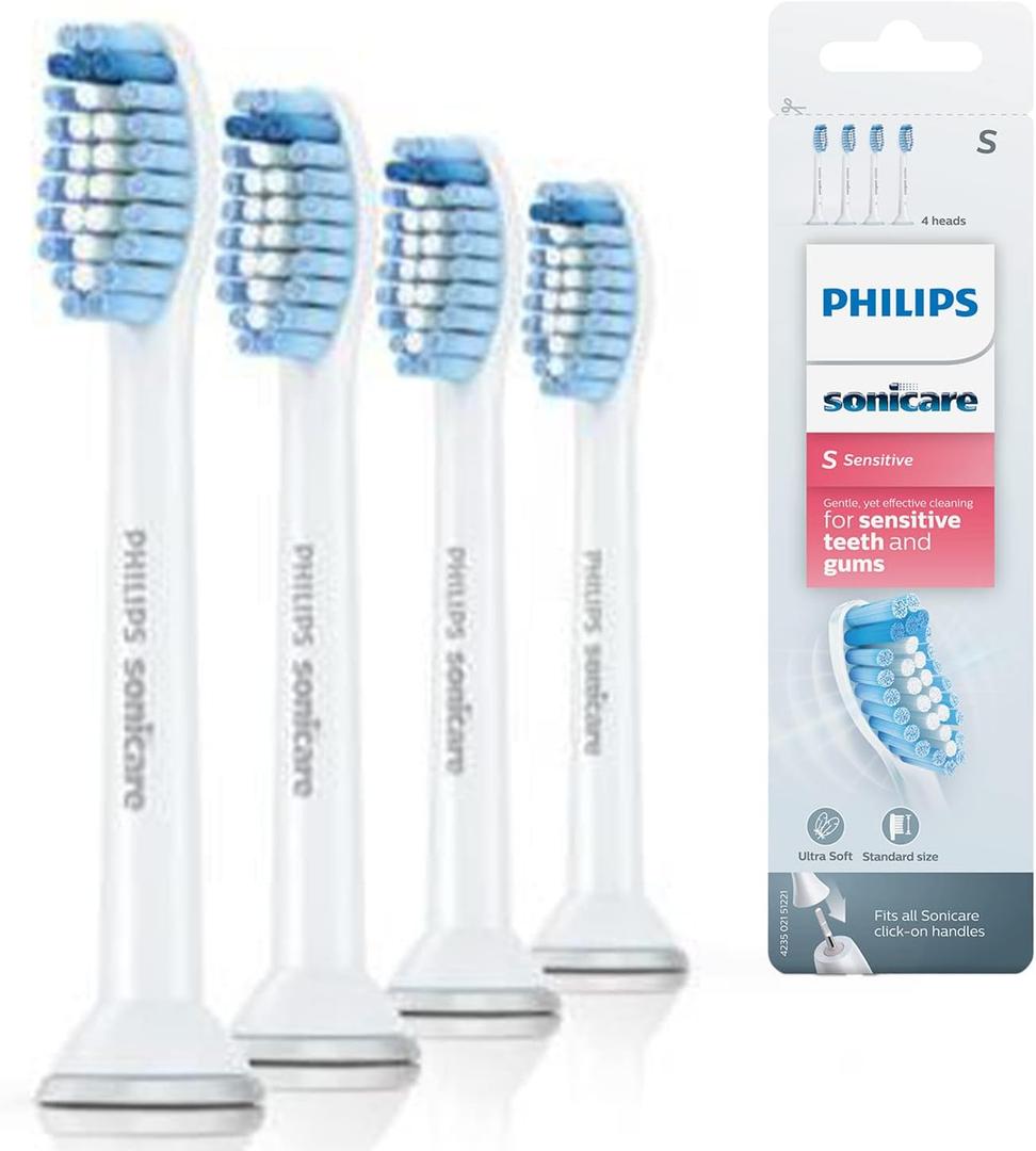 Philips Sonicare Sensitive Brush Heads (4 Count (Pack of 1))
