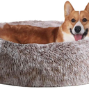JOLLYVOGUE Dog Beds Large Sized Dog, 36 inches Calming Soft Anti-Anxiety Donut Dogs Bed, Washable Round Fluffy Cushion for Large Pets, Fits up to 80 lbs Pets, 36"L x 36"W x 8"Th