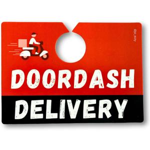 4 x JoEzzy DoorDash Delivery Car Sign Double-Sided for Dashers