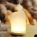 Essential Oil Diffuser - 2.4MHz Ultrasonic Glass Diffuser with Pulse/Continuous Mist & Night Light, Waterless Auto-Off, Silent Aromatherapy Diffuser for Home, Office, Yoga, Spa, Gifts & Home Decor.