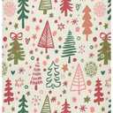 Crib Sheet, Unisex Crib Sheet, Soft and Comfortable for Standard Crib and Toddler Mattress, Christmas Tree (Medium, Multicolor)