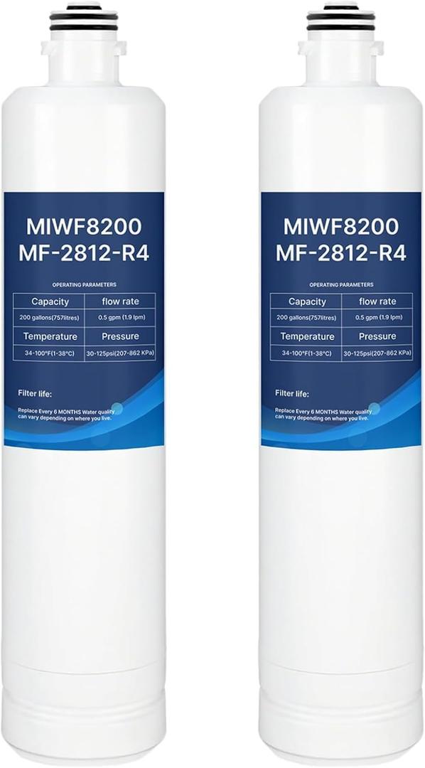 MIWF8200 Replacement for Midea MF-2812-R4 MF-2812-R4R Filter (2 Pack)