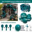 Teal Balloon Garland Arch Kit Double Stuffed, Dark Turquoise Teal-Green Aqua Balloon Different Sizes 18/12/5 Inch for Baby Shower Birthday Wedding Winter New Year Party Decoration
