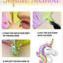 Unicorn Birthday Party Decorations for Girls,6th Birthday Party Balloon Set with Happy Birthday Banner,Foil Balloons Large Unicorn Balloons and Heart and Star Baby Shower Party Supplie (Number 6)