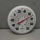 Springfield Indoor Outdoor Big and Bold Dial Thermometer, Wireless Thermometer with Easy to Read Large Numbers for Patio, Pool, and Indoor Areas, 8-Inch, White