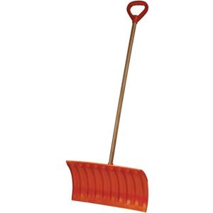 Bigfoot 21" Poly Pusher Snow Shovel - Wooden Handle