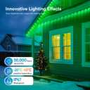 RaThun 200ft Permanent Outdoor Lights for House, App & Remote Control, RGB Smart Eaves Lights IP68 Waterproof for Christmas, Holiday, Daily Decor, 100LEDs