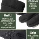 Aerynx Lightweight Running Winter Gloves Touch Screen Gloves Liners for Cycling Biking for Men Women (Black)