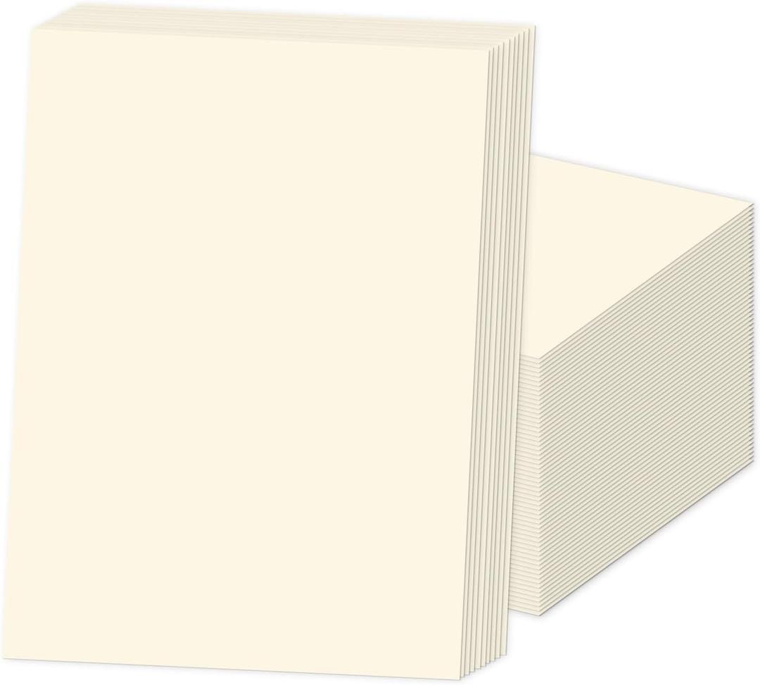 Ivory Cardstock 8.5 x 11, Cream Cardstock 80lb 100 Sheets, GIGYES Card Stock Printer Paper, Certificate, Wedding Invitations, Menus, Poster, DIY Card
