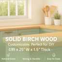 4ft Butcher Block Countertop48" x 25" Solid Birch Wood DIY Countertop, Durable Counter Table Tops for Kitchen Island, Bar, Workshop, Laundry Counters Dining Room Tables 1.5" Thick Unfinished